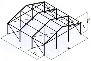 小跨度倉儲帳篷結(jié)構(gòu)