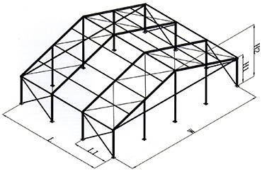大跨度倉儲帳篷結(jié)構(gòu)